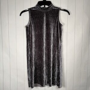 For All Seasons by Paper Crane Gray Velour Tank Dress Knee Length Girls Small